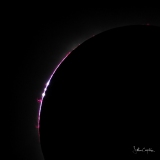 Prominences and Baileys Beads at C2, Total Solar Eclipse, April 2024