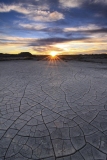 Cracked Mud Flat, Bisti Badlands, NM