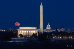 Moonrise over the National Mall, February 2024.