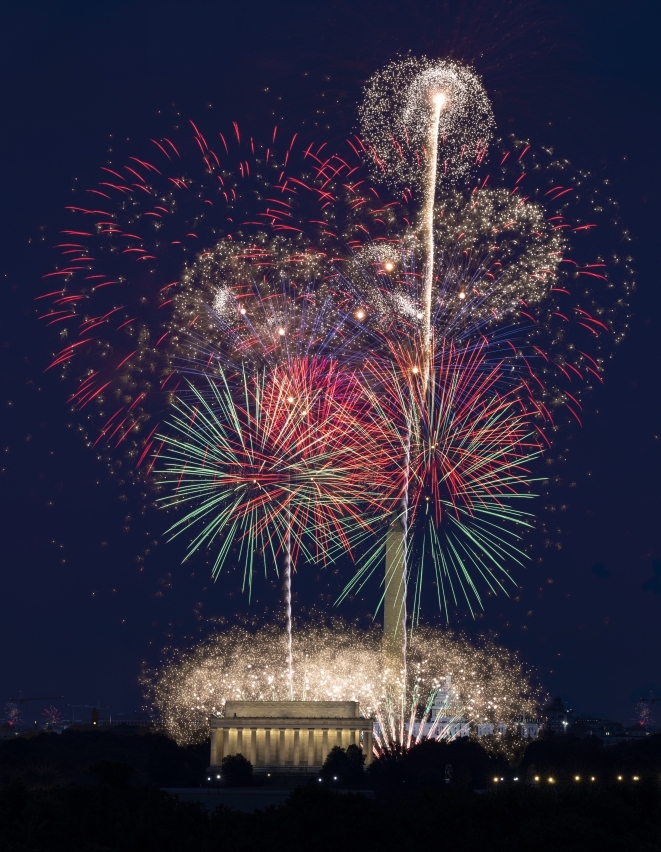 Independence Day Fireworks on the National Mall Light and Landscapes
